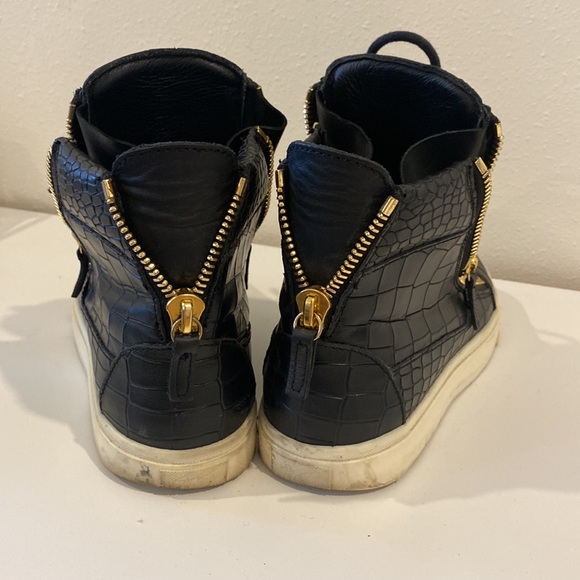 Giuseppe zanotti Black croc high top sneakers - Picture 4 of 5